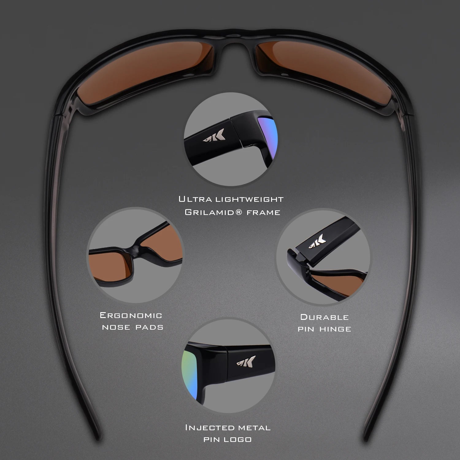 KastKing Skidaway Polarized Sport Sunglasses for Men and Women,Ideal for Driving Fishing Cycling and Running,UV Protection
