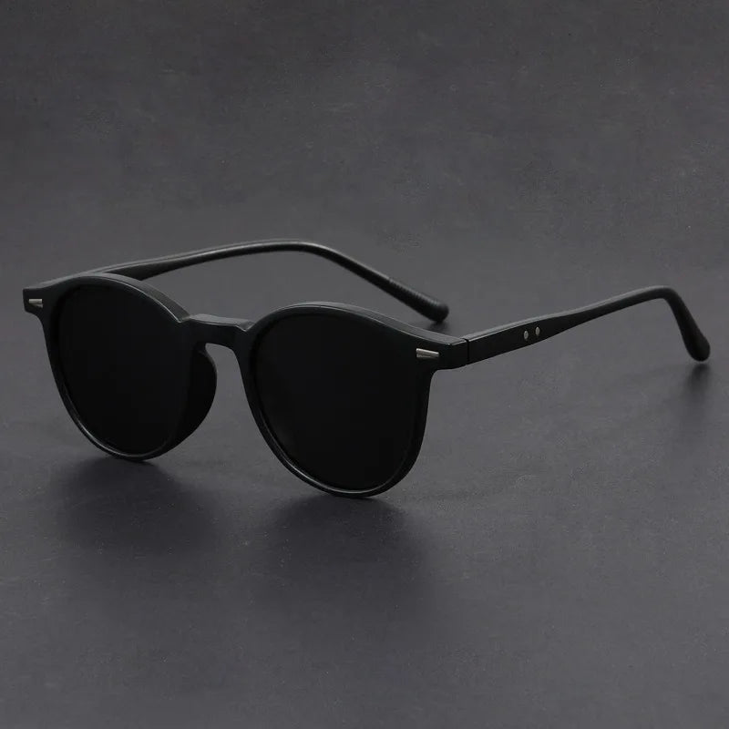 Korean Ultra Light Polarized Sunglasses Round Frame UV400 Sun Glasses Retro Trendy Fashion Driving Shades Men Women Eyewear