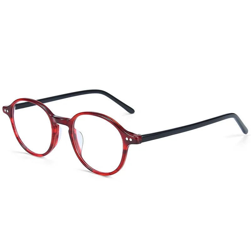 ZENOTTIC(XS Size) Retro Acetate Anti Blue Light Blocking Glasses Round Optical Frame Eyewear Fashio Computer Eyeglasses Unisex