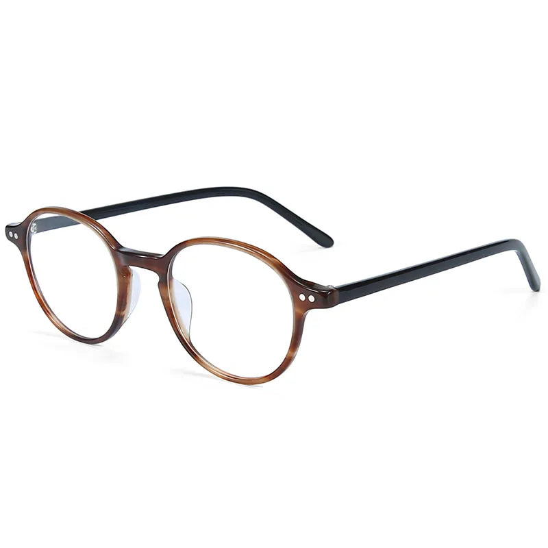 ZENOTTIC(XS Size) Retro Acetate Anti Blue Light Blocking Glasses Round Optical Frame Eyewear Fashio Computer Eyeglasses Unisex