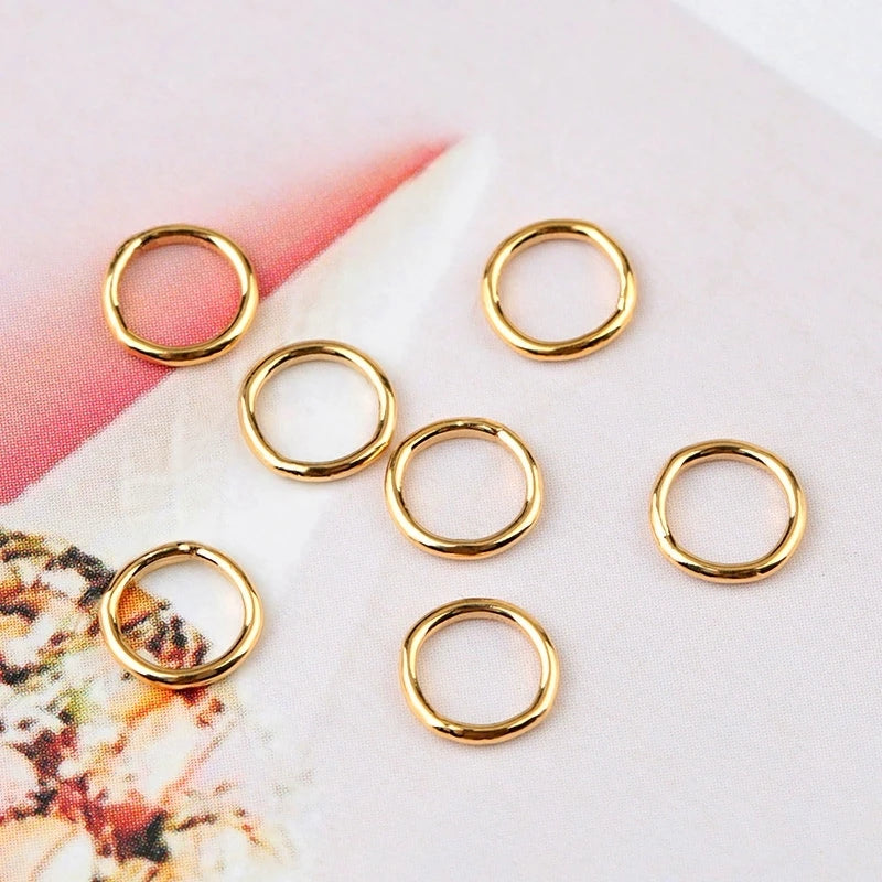 10pcs 2/3/4/5/6mm 14K gold filled closed jump rings 14K gold filled Split Rings For Keychains Making & Bracelet Jewelry Findings