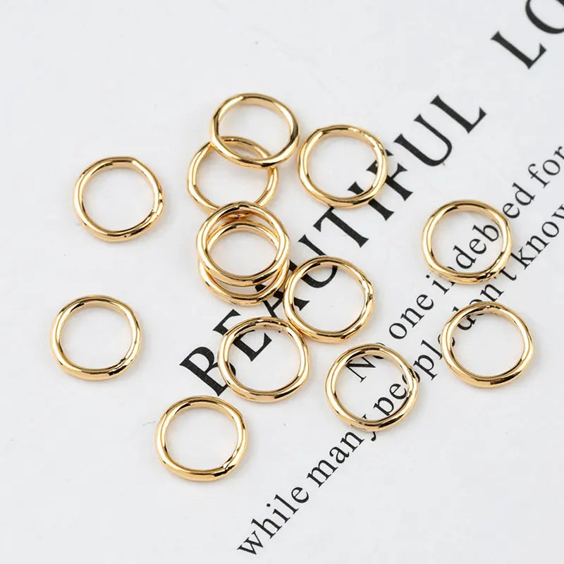 10pcs 2/3/4/5/6mm 14K gold filled closed jump rings 14K gold filled Split Rings For Keychains Making & Bracelet Jewelry Findings