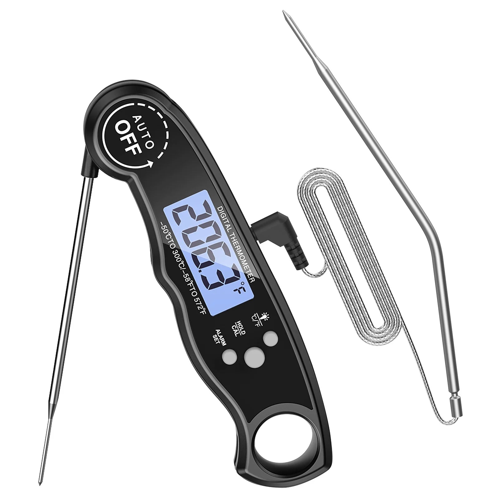 ORIA Food Thermometer Digital Kitchen bbq Thermometer Meat Water Milk Cooking Probe BBQ Electronic Oven Waterproof Kitchen Tools