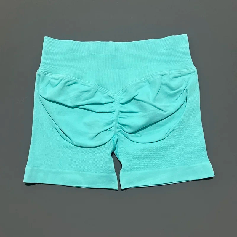 Women Gym Shorts High Waisted Yoga Shorts Fashionable and Sexy Running Fitness Pants Solid Color Yoga Leggings Training Shorts