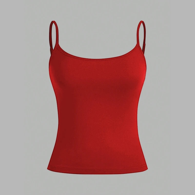 Summer New Style Elegant And Simple Easy-Matching Pink Camisole Women's Fashion Sexy Backless Top