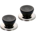 2pcs Wooden Replacement Pot Lid Knobs Pot Lid Handles Universal Heat Resistant Handle for Saucepan Frying Pan Glass Cookware