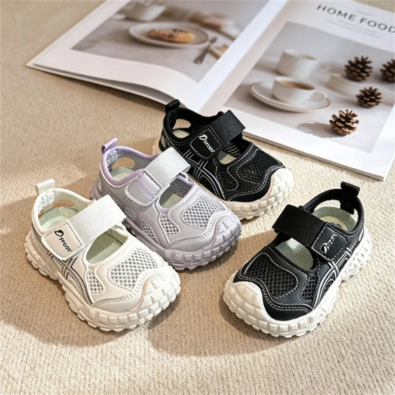2026 New Summer Children Shoes Mesh Breathable Kids Casual Shoes Outdoor Tennis Fashion Girls Boys Sneakers EU 22-31
