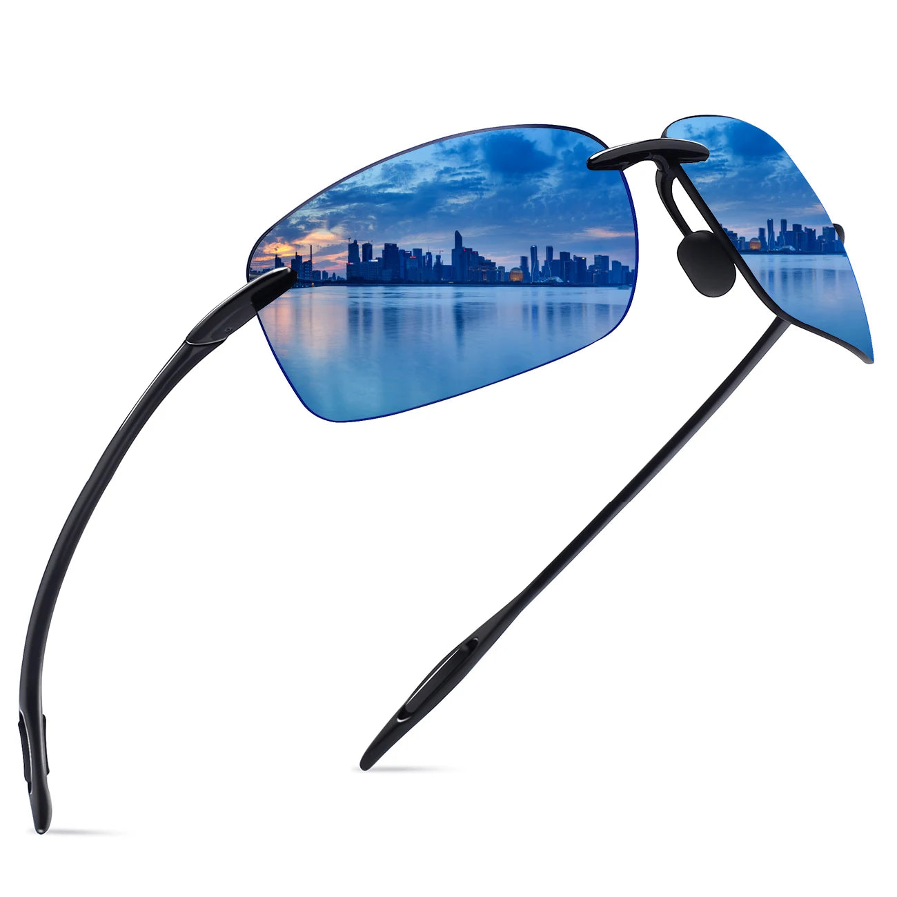 MAXJULI Polarized Sunglasses Women&Men Designer Fashion Driving Sports Rimless（MJ8009）