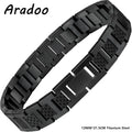 ARADOO Titanium Steel Men's Bracelet Crocodile-Pattern Link Chain Premium Business Jewelry Gift