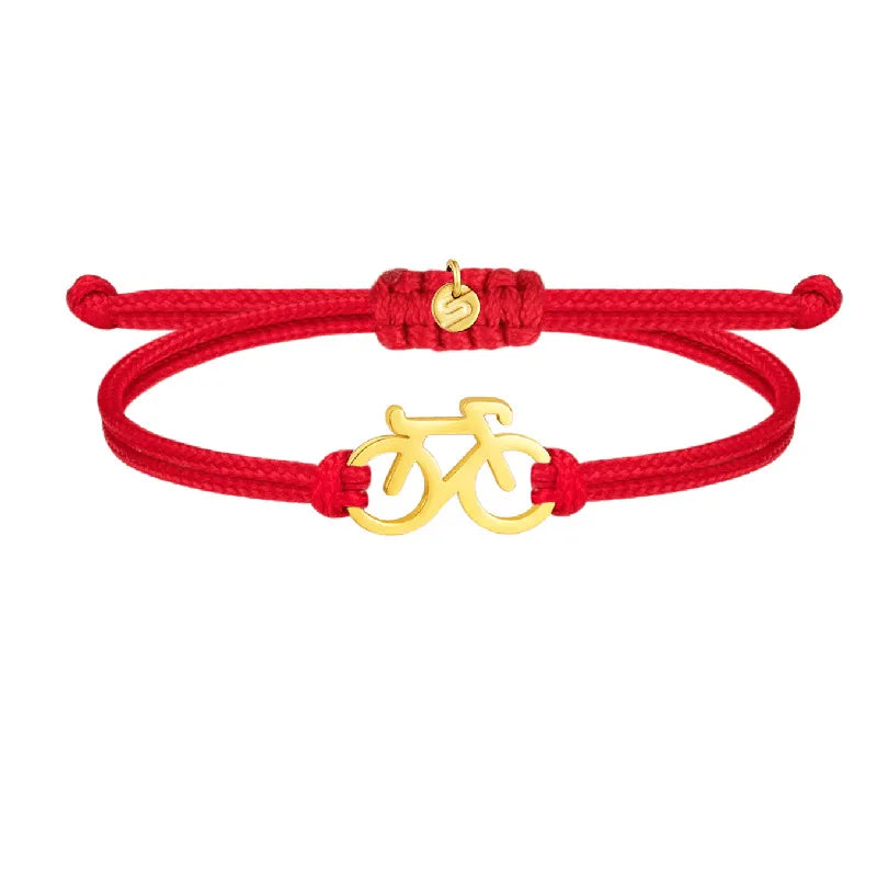 2025 Fashion Bicycle Bracelet New Trendy Sports Cycling Periphery Pendant Bracelet Pink Bicycle Jewelry