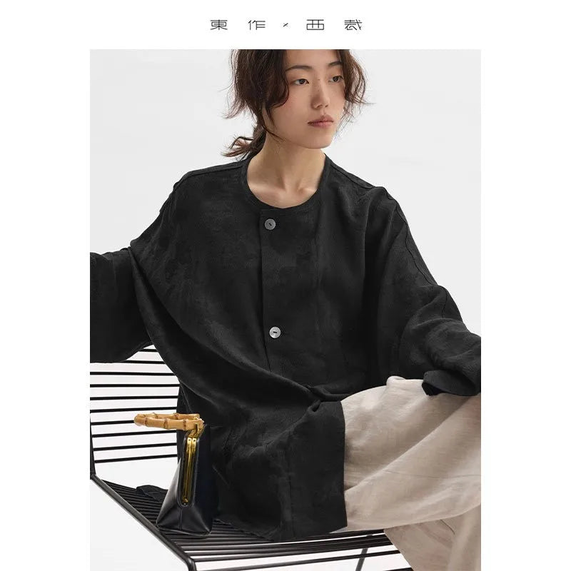 Chinese Style~ Linen Shirt, Loose Plus-Size Women's Clothing, Casual Top, Sun Protection Cover-Up, New Spring and Summer Styles