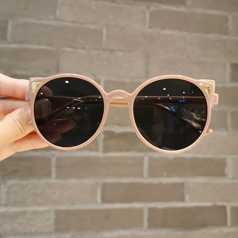 Girls Boys Cute Animal Cartoon Ears Sunglasses Outdoor Sun Protection Children Lovely Vintage Sunglasses Protection Classic Kids