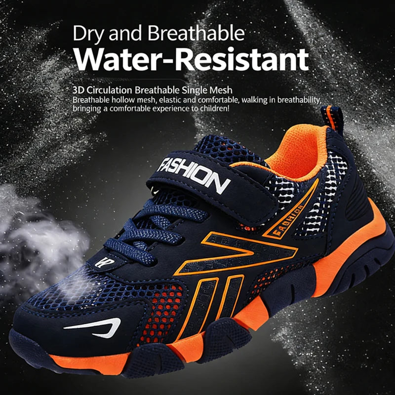Sport Kids Sneakers for Boys Breathable Mesh Running Tennis Spring Summer Outdoor Anti Skid Athletic Shoes Size 28-39