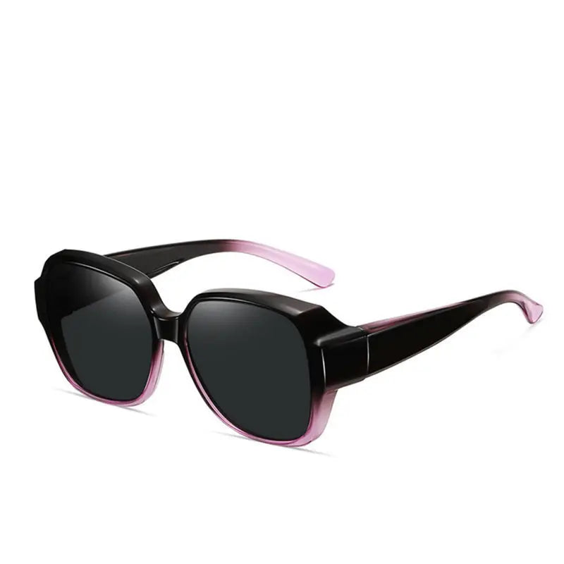KLASSNUM Trend Driving Polarized Sunglasses For Men Women Fit Over Glasses Wrap Around Sunglasses Square Shades UV400 Goggles
