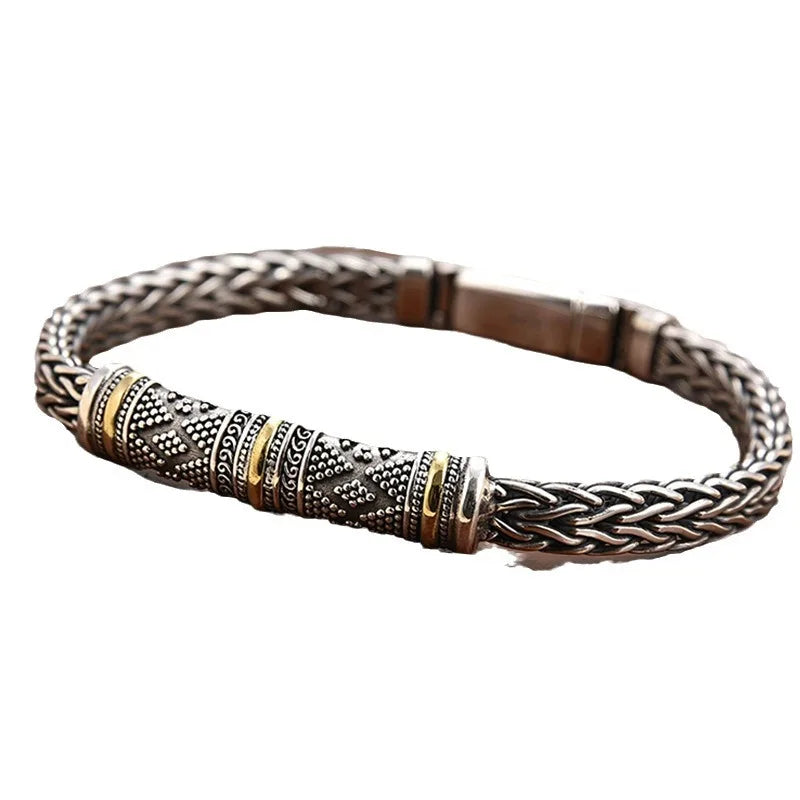 Hand-woven keel men's bracelet retro creative personality high-end niche couple gift