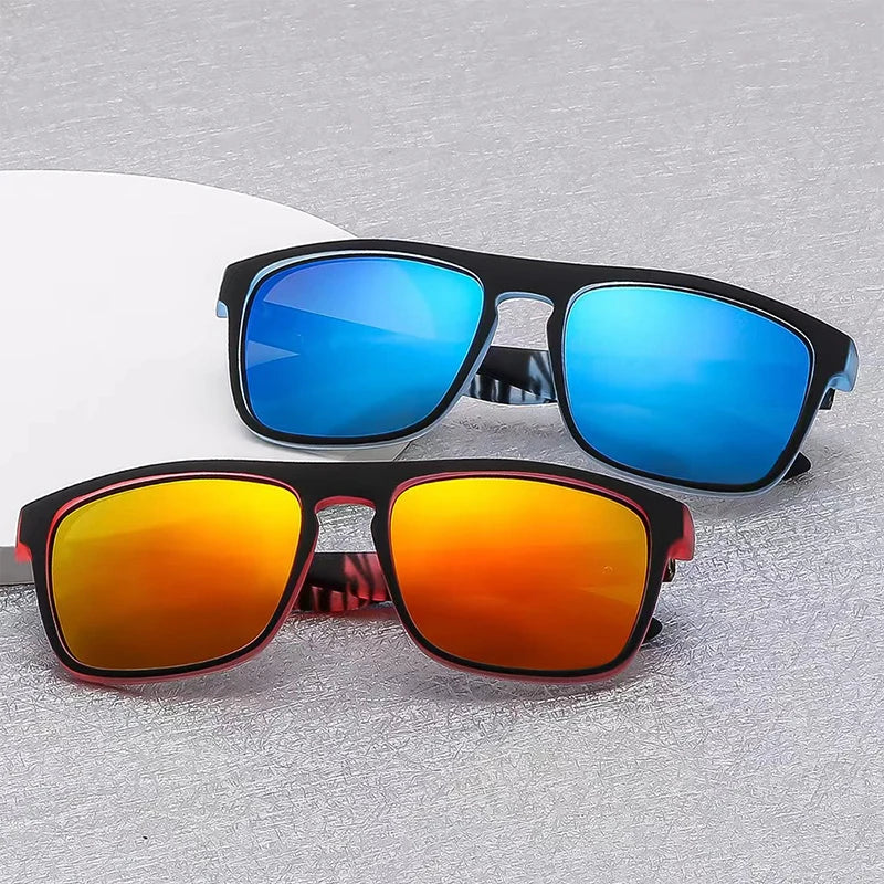 COOLMEN Men's Square Polarized Sunglasses Yellow Lens Anti-Glare Night Vision UV400 Eyewear for Driving 888