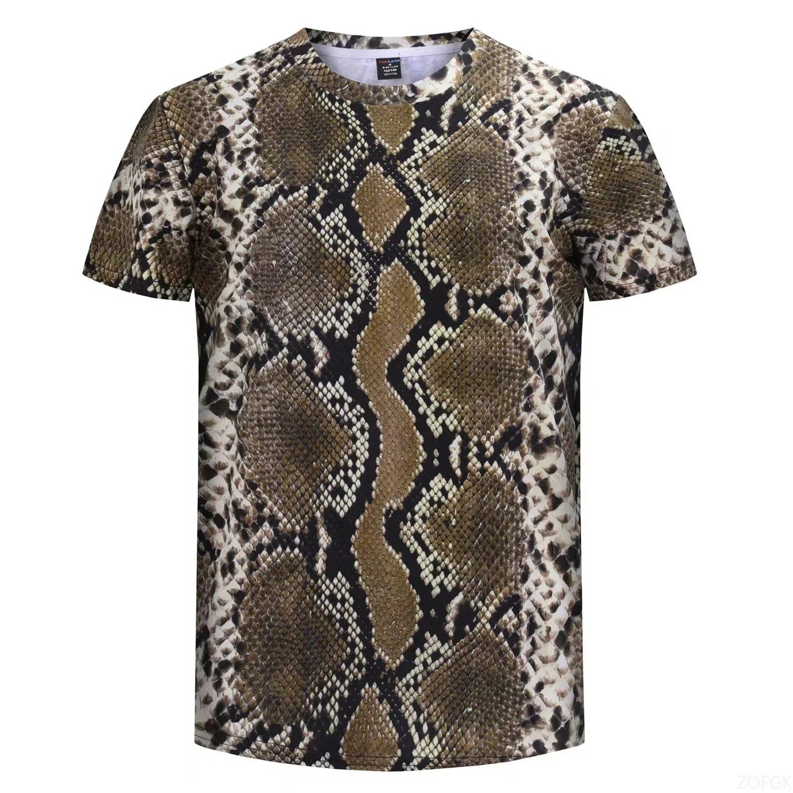 Tiger Skin Leopard Print Funny T-Shirt Boys girls short sleeve tees 2-10Y Summer Kids Clothes Animal T Shirt for party Clothing