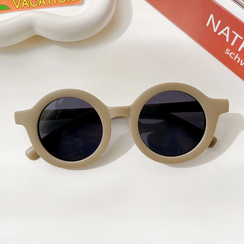 New Boys Girls Double Leopard Round Outdoor Children Sun Protection Sunglasses Kids Colors Protect Eyes Baby UV400 Sunglasses