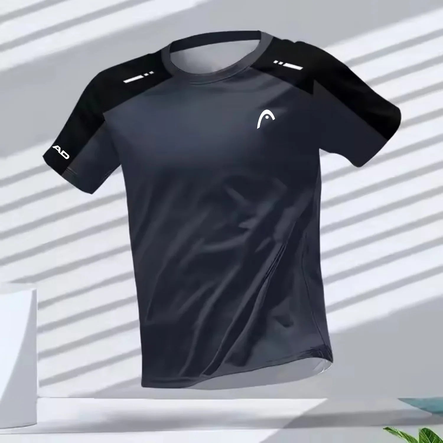 Men's T-shirts Outdoor Sports Running Tees Workout Quick-drying Breathable Round Neck Short Sleeve Casual Fashion Loose Tops
