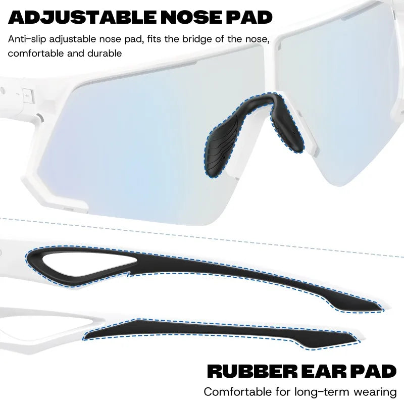 BUCKLOS Polarized Cycling Glasses UV400 Outdoor Sports Sunglasses Men Women MTB Cycling Goggles Road Bike Eyewear