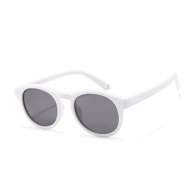 0-3 Years Newborn Fashion Baby's First Sunglasses with Strap Round Flexible UV400 Polarized Infant Silicone Sunglasses Accessory