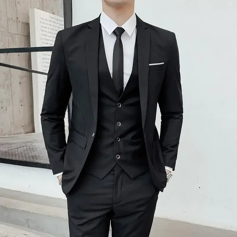 Suits Men's Fashionable Banquet Tailored Solid-color Dance Singer Trend Host Casual Wedding Banquet Dress Male Star Performance