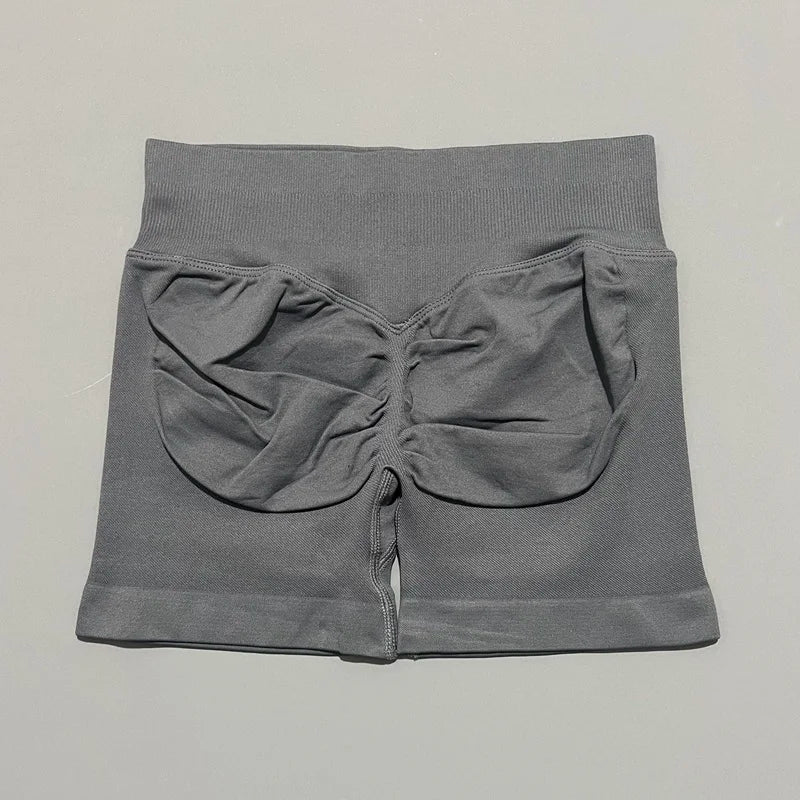 Women Gym Shorts High Waisted Yoga Shorts Fashionable and Sexy Running Fitness Pants Solid Color Yoga Leggings Training Shorts