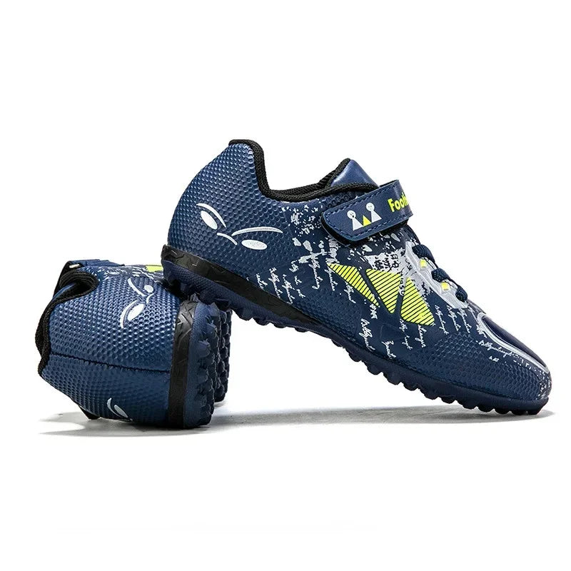 NoTie Running Shoes for Children Artificial Grass Football Sports Shoes Breathable Rubber Sole Summer Season Kids Footwear