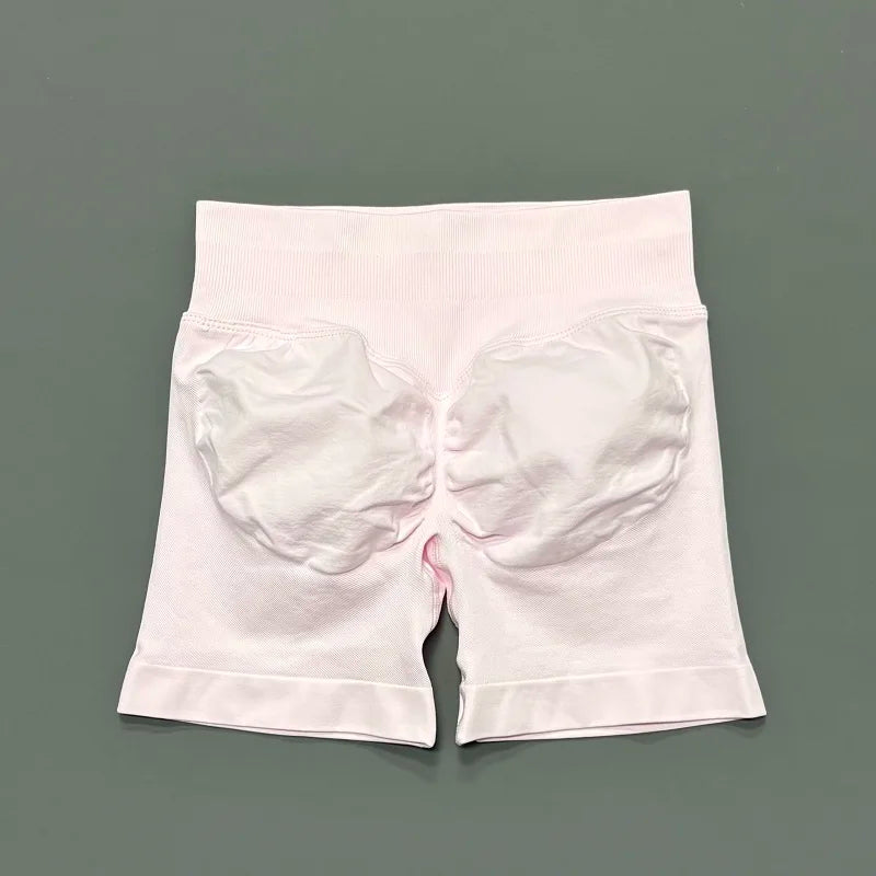 Women Gym Shorts High Waisted Yoga Shorts Fashionable and Sexy Running Fitness Pants Solid Color Yoga Leggings Training Shorts