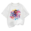 Summer Tee Girls Short Sleeve Tops Kawaii Gabbys Dollhouse T-shirt for Baby Girls Gabby Cats T Shirts Kids  Children Clothing
