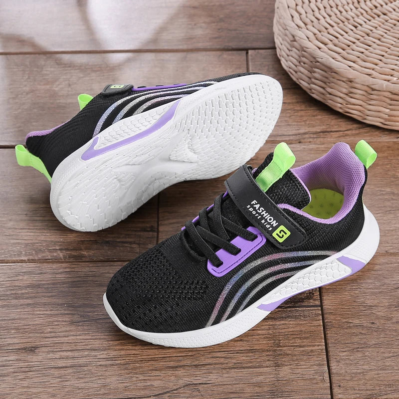 Spring Autumn Kids Shoes Baby Girls Children's Casual Sneakers Breathable Soft Anti-Slip Walking Running Sports Shoes Size 26-38