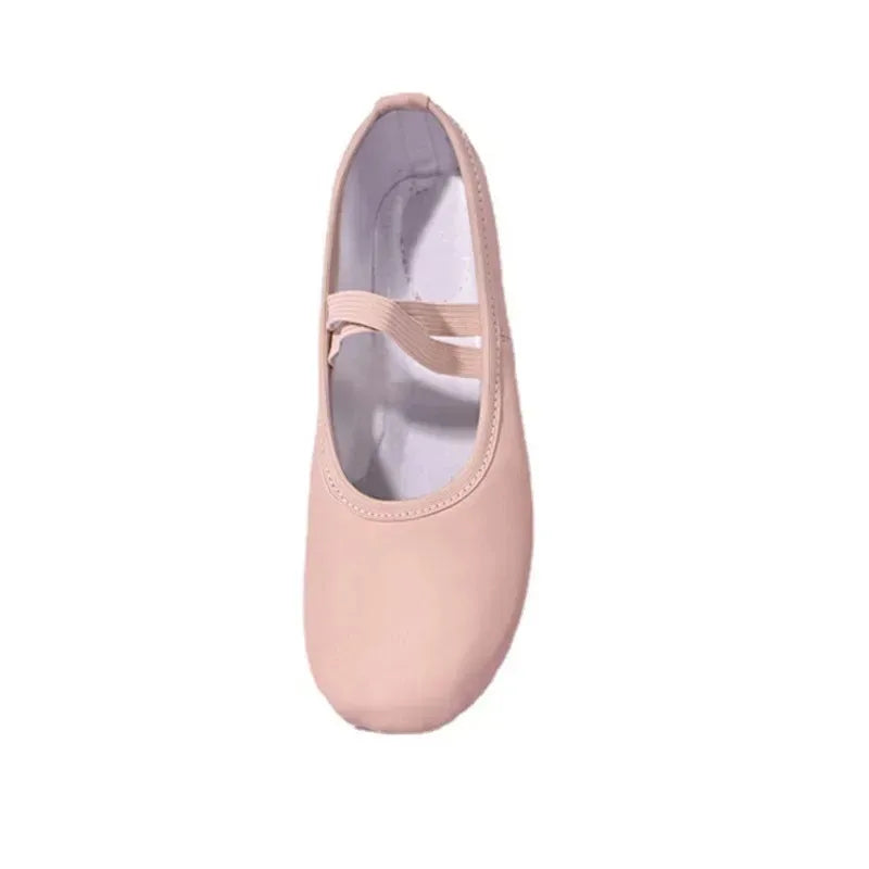 Leather Dance Shoes Soft Sole Ballet Kids Adult Professional Gymnastics Practice Dance Wear Breathable Dance Training Footwear