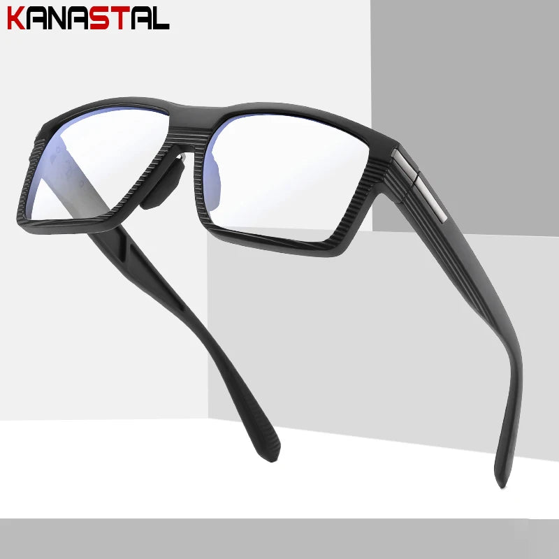 Men Blue Light Blocking Prescription Glasses Myopia Reading Eyewear Women CR39 Optical Lenses Computer TR90 Big Eyeglasses Frame