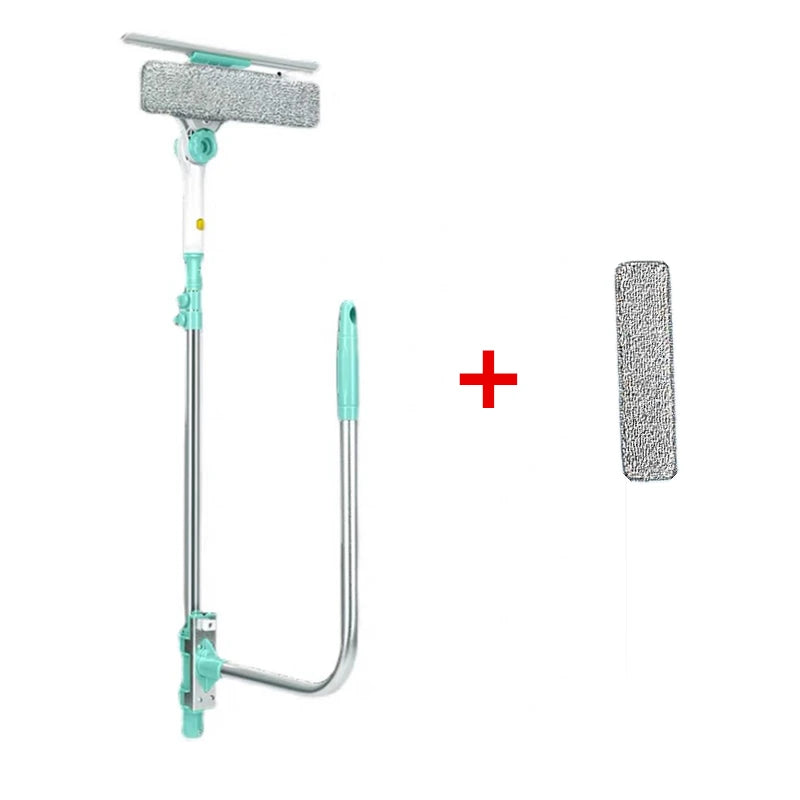NEW Extendable Window Glass Cleaning Household Tool High Building Retractable Pole Wash Dust Cleaner Brush Dry Wet Scraper Wiper
