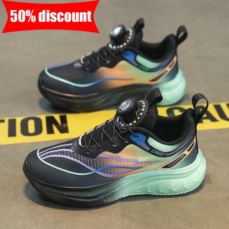 Childrens Running Shoes School Training Fitness Comfortable Sports Shoes Mesh Breathable Rebound Outdoor Tennis Shoes for Kids