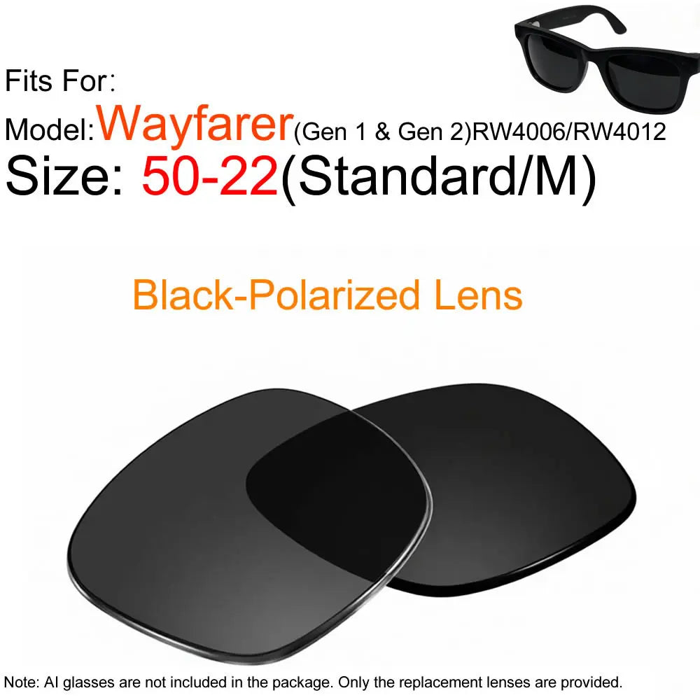 Photochromic for Ray Ban Meta Lens Replacement Transitions RW4006/4008/RW4012 Wayfarer Polarized Replacement Lenses Accessories