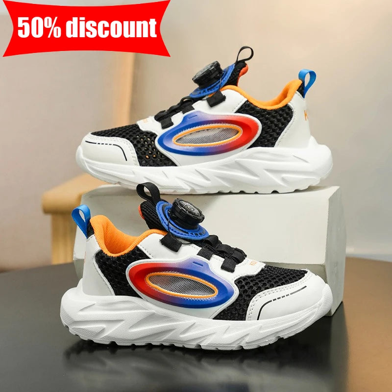 Childrens Sports Shoes Summer Hollow Comfortable Jogging Tennis Shoes School Sports Anti Slip Rebound Soft Soled Casual Shoes