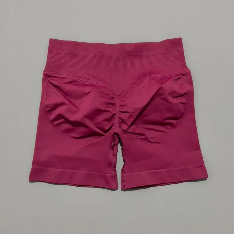 Women Gym Shorts High Waisted Yoga Shorts Fashionable and Sexy Running Fitness Pants Solid Color Yoga Leggings Training Shorts