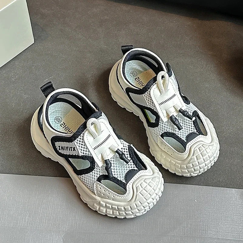 2025 Summer Children Casual Sandals for Girls Boy New Fashion Korean Style Soft Sole Anti-slippery Versatile Chic Sports Sandals