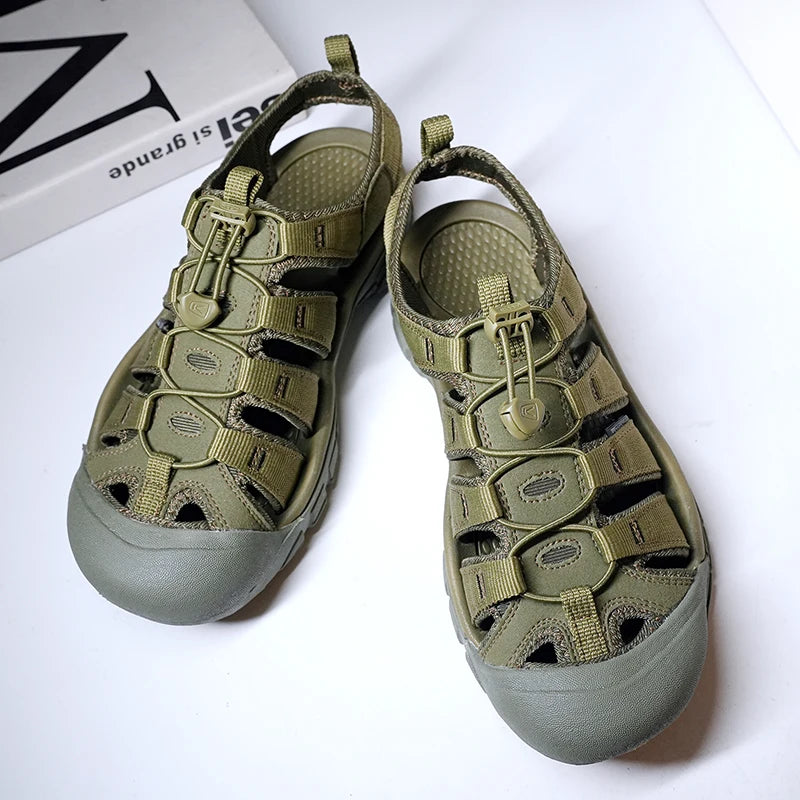 Men's Casual Mesh Outdoor Beach Sandals Fashion Light Breathable Shoe for Men Anti-slip Waterproof Sandal Man Comfortable Shoes