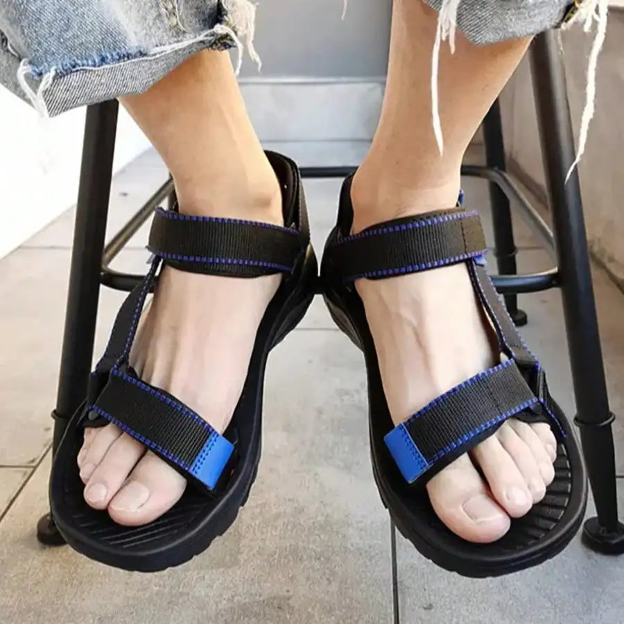 Spring and Summer Unisex Adjustable Velcro Sandals, Casual, Trendy, Lightweight, Breathable, Suitable for Outdoor Commuting and Vacation