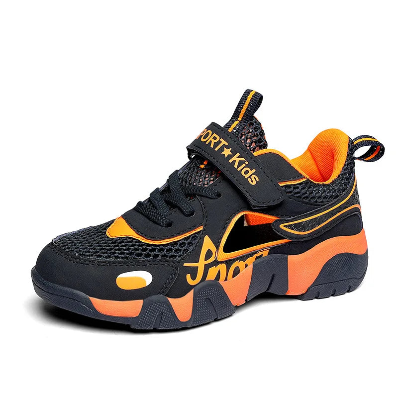 Breathable Mesh Children's Sports Shoes Hollow Outdoor Stream Tracing Men's Summer New Style Running Shoes for Kids