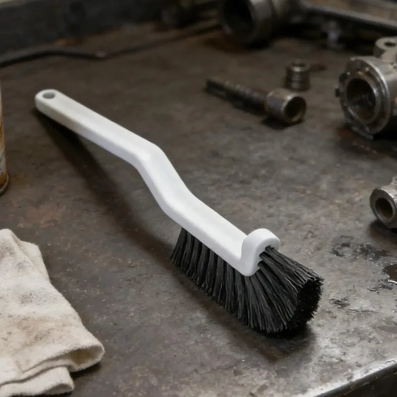 Hard Bristles Gap Cleaning Brush, Angled Crevice Cleaner, Multipurpose Brush for Tile Bathroom Kitchen Toilet