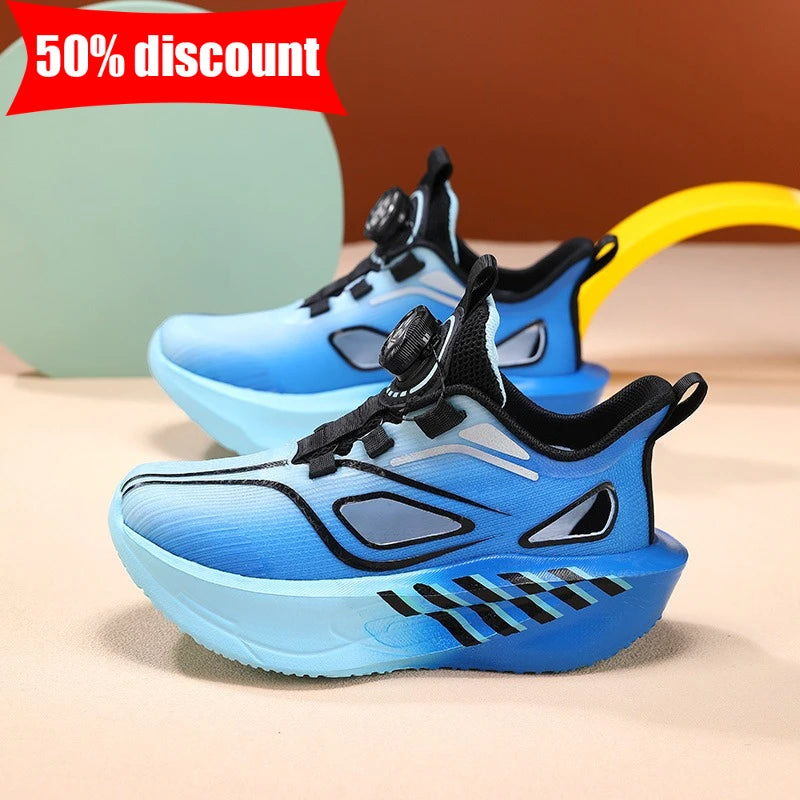 Childrens Sports Shoes Summer Hollow Breathable Outdoor Daily Comfortable Walking Shoes Soft Sole Elastic Training Running Shoes