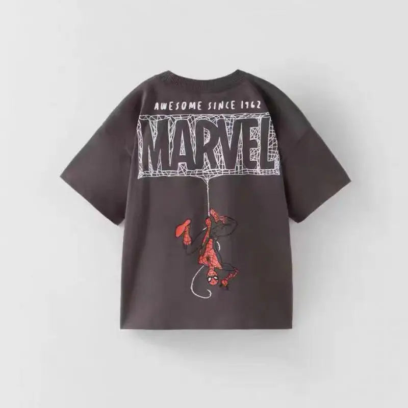 Mickey And Donald Duck Printing Base Shirt Babies Boys Cartoon Round Neck T-shirt Loose New Trendy Pullovers Unisex Summer Wear