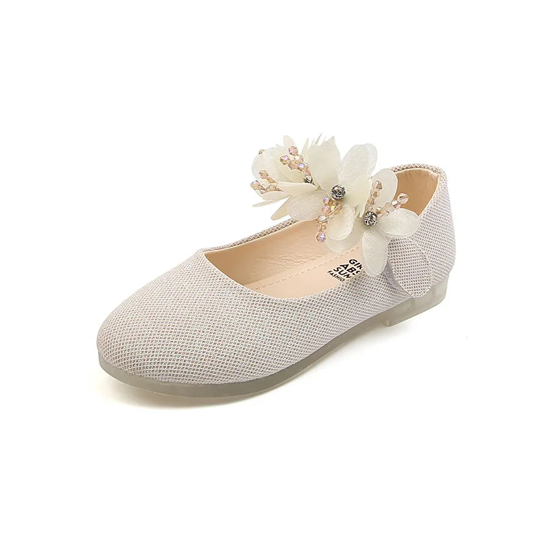 Summer New Kids Baby Shoes Girl Small Leather Fashion Shoes Children's Wedding Party Princess Sandal Soft Soled Bottom Flat Shoe