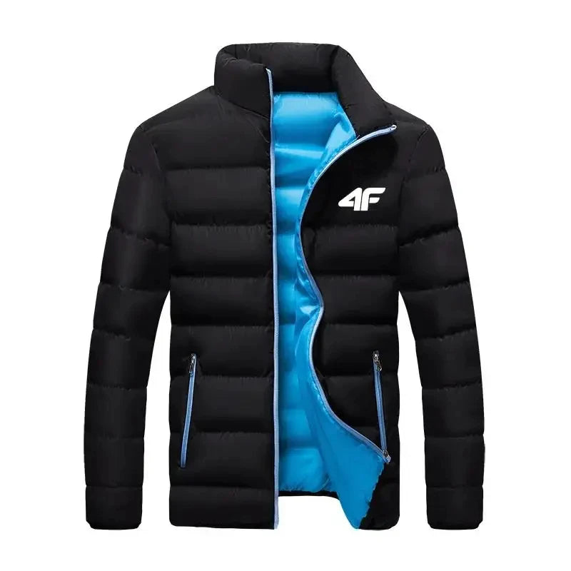 2024 New Cotton Clothing Winter Men's High Quality Casual Fashion Lightweight Warm Business Stand up Collar Warm Coat