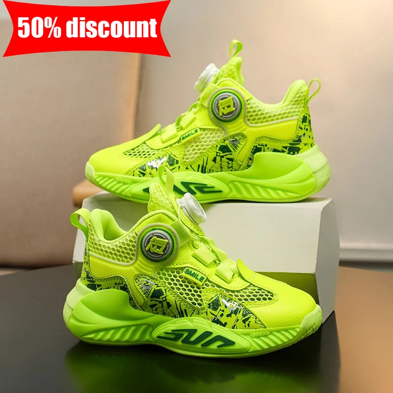 Childrens Sports Shoes Fashionable Lightweight Summer New Comfortable Sports Tennis Shoes Anti Slip Rebound School Jogging Shoes