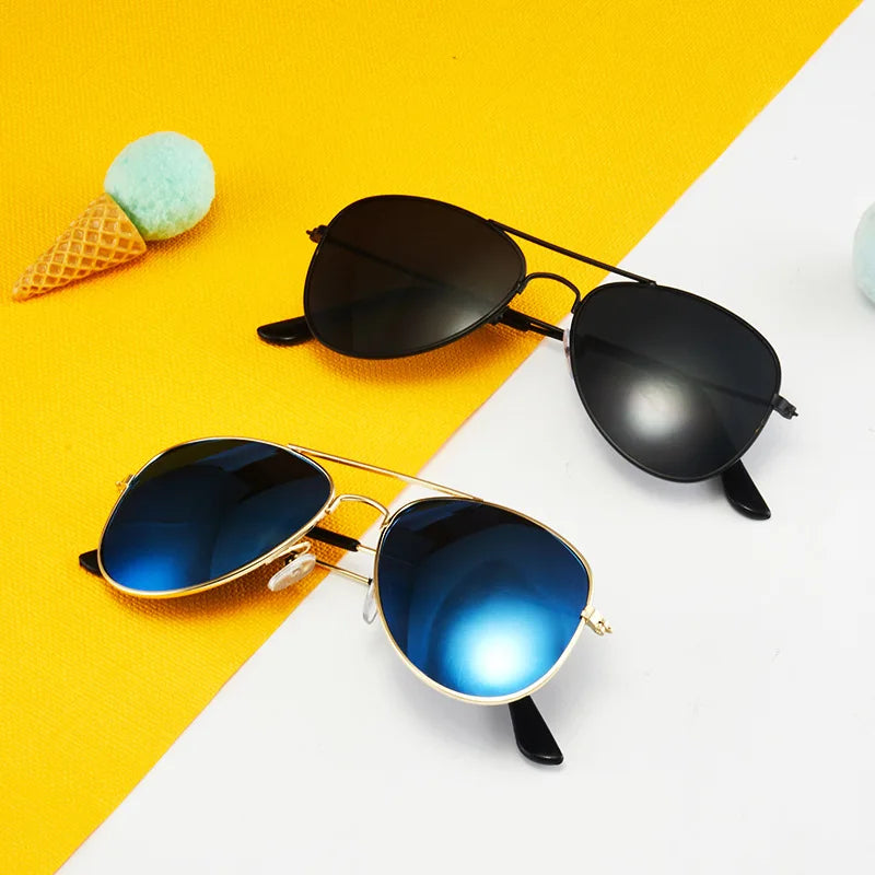 New Kids Sunglasses Fashion Colorful Boys Girls Reflective Sun Glasses Children Baby UV400 Outdoor High Definition Eyewear