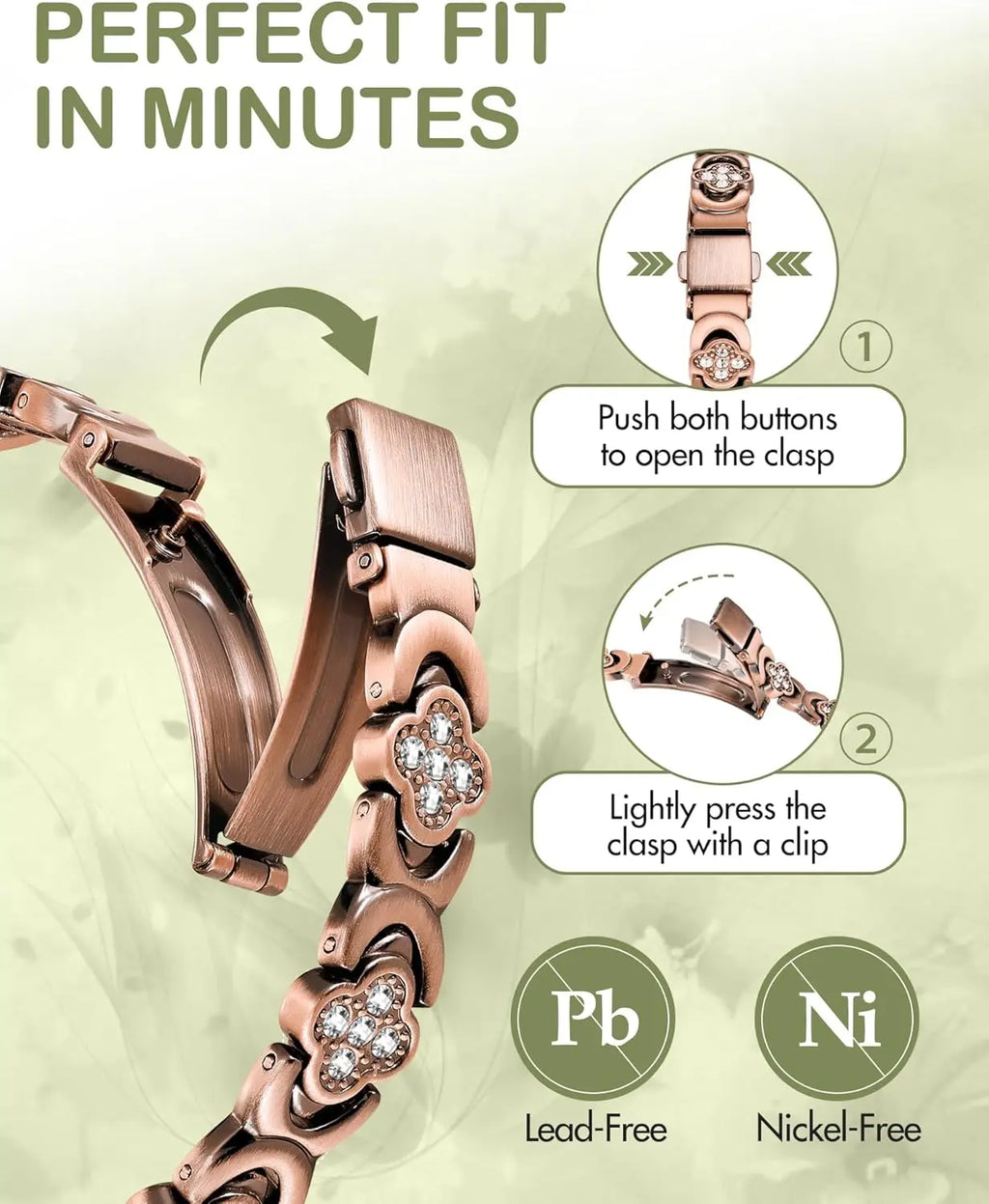 ARADOO Pure Copper Bracelets for Women Luck&Love Infinite Clover Design Ultra Strength Magnetic Therapy Bracelet Jewelry Gifts